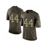 Men's Nike Seattle Seahawks #44 Delano Hill Limited Green Salute to Service NFL Jersey