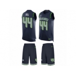 Men's Nike Seattle Seahawks #44 Delano Hill Limited Steel Blue Tank Top Suit NFL Jersey