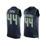 Men's Nike Seattle Seahawks #44 Tani Tupou Limited Steel Blue Player Name & Number Tank Top NFL Jersey