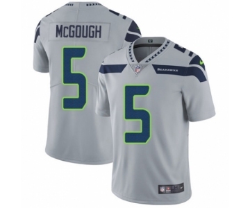 Men's Nike Seattle Seahawks #5 Alex McGough Grey Alternate Vapor Untouchable Limited Player NFL Jersey