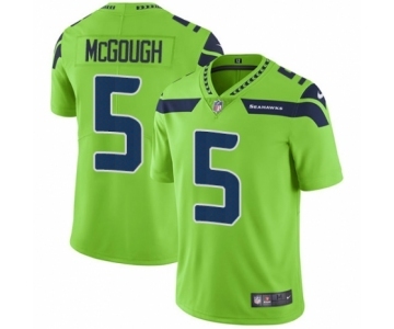 Men's Nike Seattle Seahawks #5 Alex McGough Limited Green Rush Vapor Untouchable NFL Jersey