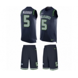 Men's Nike Seattle Seahawks #5 Alex McGough Limited Steel Blue Tank Top Suit NFL Jersey