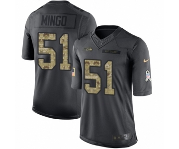 Men's Nike Seattle Seahawks #51 Barkevious Mingo Limited Black 2016 Salute to Service NFL Jersey