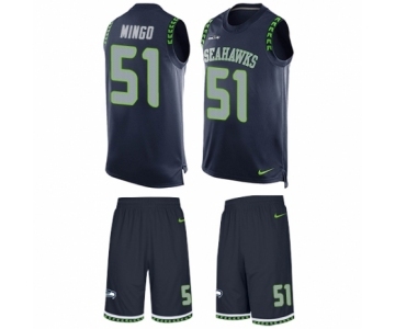 Men's Nike Seattle Seahawks #51 Barkevious Mingo Limited Steel Blue Tank Top Suit NFL Jersey