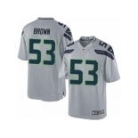 Men's Nike Seattle Seahawks #53 Arthur Brown Limited Grey Alternate NFL Jersey