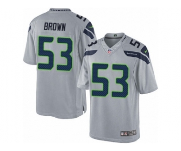 Men's Nike Seattle Seahawks #53 Arthur Brown Limited Grey Alternate NFL Jersey