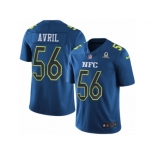 Men's Nike Seattle Seahawks #56 Cliff Avril Limited Blue 2017 Pro Bowl NFL Jersey