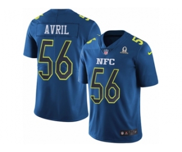 Men's Nike Seattle Seahawks #56 Cliff Avril Limited Blue 2017 Pro Bowl NFL Jersey