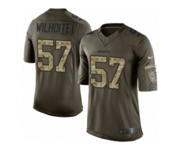 Men's Nike Seattle Seahawks #57 Michael Wilhoite Limited Green Salute to Service NFL Jersey