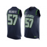 Men's Nike Seattle Seahawks #57 Michael Wilhoite Limited Steel Blue Player Name & Number Tank Top NFL Jersey