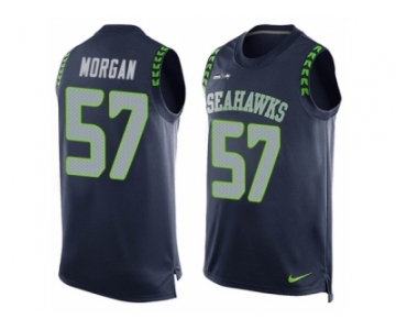 Men's Nike Seattle Seahawks #57 Mike Morgan Limited Steel Blue Player Name & Number Tank Top NFL Jersey