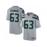 Men's Nike Seattle Seahawks #63 Mark Glowinski Limited Grey Alternate NFL Jersey