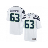 Men's Nike Seattle Seahawks #63 Mark Glowinski Limited White NFL Jersey