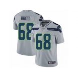 Men's Nike Seattle Seahawks #68 Justin Britt Vapor Untouchable Limited Grey Alternate NFL Jersey