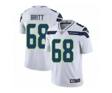 Men's Nike Seattle Seahawks #68 Justin Britt Vapor Untouchable Limited White NFL Jersey