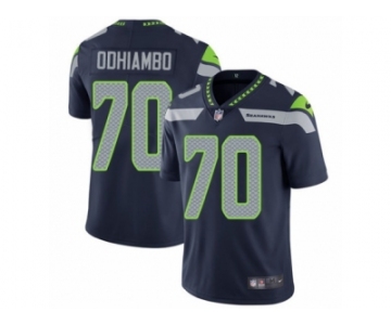 Men's Nike Seattle Seahawks #70 Rees Odhiambo Vapor Untouchable Limited Steel Blue Team Color NFL Jersey