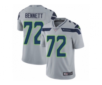 Men's Nike Seattle Seahawks #72 Michael Bennett Vapor Untouchable Limited Grey Alternate NFL Jersey