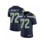 Men's Nike Seattle Seahawks #72 Michael Bennett Vapor Untouchable Limited Steel Blue Team Color NFL Jersey