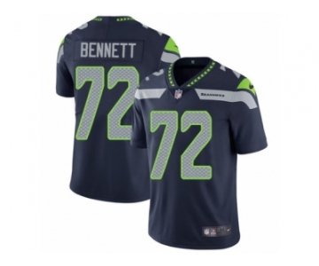 Men's Nike Seattle Seahawks #72 Michael Bennett Vapor Untouchable Limited Steel Blue Team Color NFL Jersey