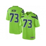 Men's Nike Seattle Seahawks #73 J'Marcus Webb Limited Green Rush NFL Jersey