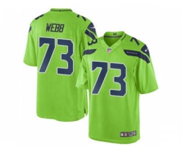 Men's Nike Seattle Seahawks #73 J'Marcus Webb Limited Green Rush NFL Jersey