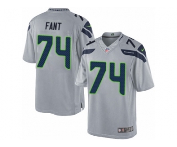 Men's Nike Seattle Seahawks #74 George Fant Limited Grey Alternate NFL Jersey