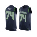 Men's Nike Seattle Seahawks #74 George Fant Limited Steel Blue Player Name & Number Tank Top NFL Jersey