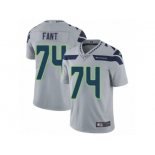 Men's Nike Seattle Seahawks #74 George Fant Vapor Untouchable Limited Grey Alternate NFL Jersey