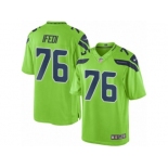 Men's Nike Seattle Seahawks #76 Germain Ifedi Limited Green Rush NFL Jersey