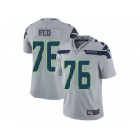 Men's Nike Seattle Seahawks #76 Germain Ifedi Vapor Untouchable Limited Grey Alternate NFL Jersey