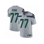 Men's Nike Seattle Seahawks #77 Ahtyba Rubin Vapor Untouchable Limited Grey Alternate NFL Jersey