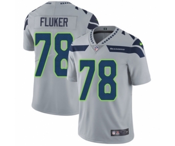 Men's Nike Seattle Seahawks #78 D.J. Fluker Grey Alternate Vapor Untouchable Limited Player NFL Jersey