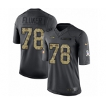 Men's Nike Seattle Seahawks #78 D.J. Fluker Limited Black 2016 Salute to Service NFL Jersey