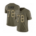 Men's Nike Seattle Seahawks #78 D.J. Fluker Limited Olive Camo 2017 Salute to Service NFL Jersey