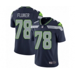 Men's Nike Seattle Seahawks #78 D.J. Fluker Navy Blue Team Color Vapor Untouchable Limited Player NFL Jersey