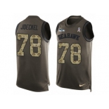 Men's Nike Seattle Seahawks #78 Luke Joeckel Limited Green Salute to Service Tank Top NFL Jersey