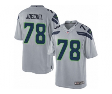 Men's Nike Seattle Seahawks #78 Luke Joeckel Limited Grey Alternate NFL Jersey