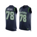 Men's Nike Seattle Seahawks #78 Luke Joeckel Limited Steel Blue Player Name & Number Tank Top NFL Jersey