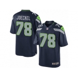 Men's Nike Seattle Seahawks #78 Luke Joeckel Limited Steel Blue Team Color NFL Jersey