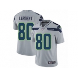 Men's Nike Seattle Seahawks #80 Steve Largent Vapor Untouchable Limited Grey Alternate NFL Jersey