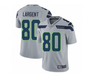 Men's Nike Seattle Seahawks #80 Steve Largent Vapor Untouchable Limited Grey Alternate NFL Jersey