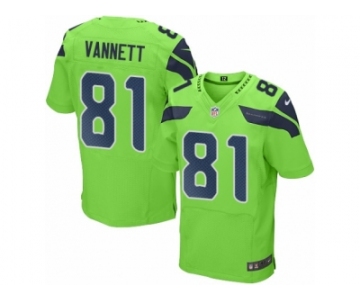 Men's Nike Seattle Seahawks #81 Nick Vannett Elite Green Rush NFL Jersey