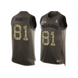 Men's Nike Seattle Seahawks #81 Nick Vannett Limited Green Salute to Service Tank Top NFL Jersey