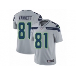 Men's Nike Seattle Seahawks #81 Nick Vannett Vapor Untouchable Limited Grey Alternate NFL Jersey