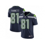 Men's Nike Seattle Seahawks #81 Nick Vannett Vapor Untouchable Limited Steel Blue Team Color NFL Jersey