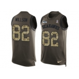 Men's Nike Seattle Seahawks #82 Luke Willson Limited Green Salute to Service Tank Top NFL Jersey