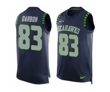 Men's Nike Seattle Seahawks #83 Amara Darboh Limited Steel Blue Player Name & Number Tank Top NFL Jersey