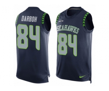 Men's Nike Seattle Seahawks #84 Amara Darboh Limited Steel Blue Player Name & Number Tank Top NFL Jersey