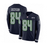 Men's Nike Seattle Seahawks #84 Ed Dickson Limited Navy Blue Therma Long Sleeve NFL Jersey