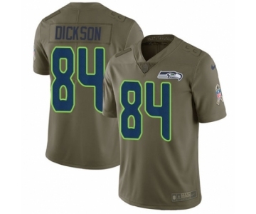 Men's Nike Seattle Seahawks #84 Ed Dickson Limited Olive 2017 Salute to Service NFL Jersey